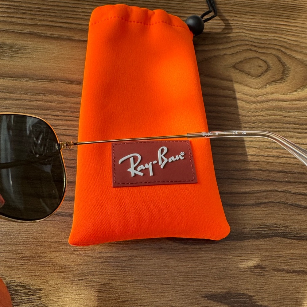 Ray Ban Junior Aviators 5106 Arista Dark green/Gold NWT - Picture 5 of 15